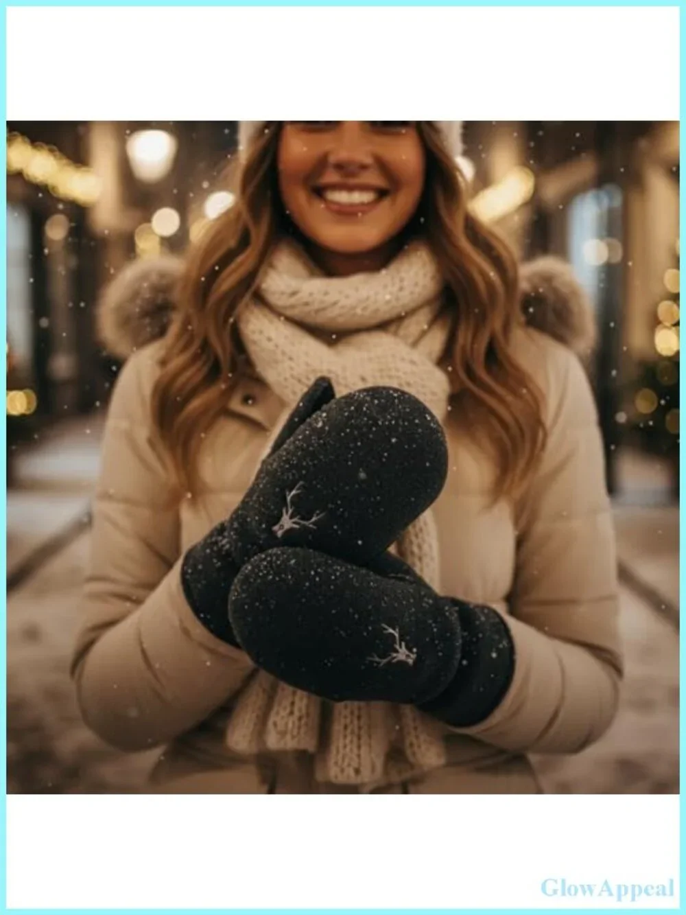 Genuine Deerskin Suede Winter Mittens with 3M Thinsulate Insulation